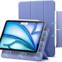 ESR for iPad Air 11 Inch Case M4/M3/M2 (2026/2025/2024), iPad Air 5th/4th Gen (2022/2020), Powerful Magnetic Attachment, Slim Trifold Stand Case, Auto Wake/Sleep, Durable Protection, Purple