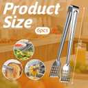 6PCS Small Tongs, Serving Tongs 7Inch Stainless Steel Kitchen Tong Small Serving Utensils Tong