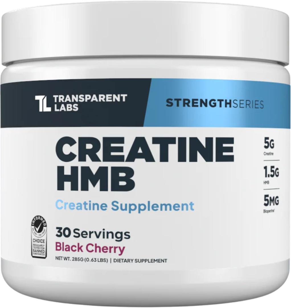 Transparent Labs Creatine HMB - 30 Servings, Black Cherry (BBD: 07/2028)