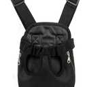 Adjustable Pet Carrier Backpack - Dog, Puppy & Cat Carrier for Travel, Hiking & Car - Front Carrier & Backpack in One (Black)