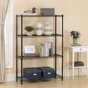 14x36x54 Inch 4-Shelf Storage Shelves Heavy Duty Shelving Unit for Kitchen Metal Shelves Garage Organizer Wire Rack Shelving Storage Unit Shelf Adjustable Utility NSF Certification Commercial, 14lx36wx54h