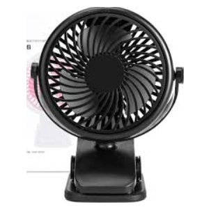 Portable Magnetic USB Clip on Fan - 6 Inch 5000mAh Rechargeable, 3 Speed, 720 Adjustable, Personal Desk Fan for Bedroom, Camping, Golf Cart, Office (TF29B 5000mah black, Black)