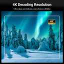 HAPPRUN 1500 ANSI Lumens Outdoor Projector with Built-in Streaming Apps, 4K Decoding Resolution, Auto Focus, Dolby Audio, Smart Projector with WiFi 6 and Bluetooth 5.2, Indoor Home Theater