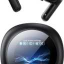 Earbuds with Screen Wireless Ear Buds Bluetooth Headphones with Built-in Mic Extra Comfort IPX5 Waterproof Headset 360 Stereo with Noise Cancellation (Black)