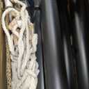 Amazon Basics Double Hammock with 9-Foot Space Saving Steel Stand and Carrying Case, 2 Person, 450 lb Capacity, Beige Stripe with Lace, 110" x 47" x 43"