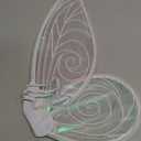 Quescu Fairy Wings for Adults,Butterfly Wings for Girls,Angel Wings,Fairy Costume for Women Halloween Dress Up Party Favor (White) (White)