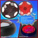 Hover Soccer Ball, 2 Pack - Indoor Soccer Toys for Kids, Cool Sports Games for Boys and Girls, Birthday GiftsRed and Black