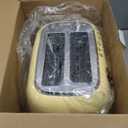 Toaster 2 Slice Retro Stainless Steel with 1.5 Extra Wide Slots Bagel, Defrost, Reheat, Cancel Functions, 6 Bread Shade Settings, Removable Crumb Tray, Yellow