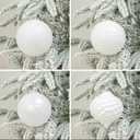 KI Store Large White Christmas Balls 4-Inch Shatterproof Christmas Ball Ornaments Decorations for Xmas Tree Wedding Party Home Decor