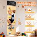 Wooden Climbing Wall, Kids Indoor Climbing Wall Panels with 12 Rock Holds, Montessori Climbing Toy for Playroom & Home Gym, Aged 3+, Medium