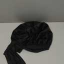 Kitsch XL Satin Bonnet for Sleeping - Softer Than Silk Hair Bonnet for Women - Secure Fit, Adjustable Night Cap for Curly & Textured Hair - Prevents Breakage, Tangles & Thinning - Black