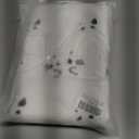 2 x Halloween Pillow Covers 18x18 inch Set of 2 White Cat Ghost Throw Pillow Cases Soft Plush Faux Fur Wool Couch Cushion Case for Home Decor Chair Sofa Bedroom Living Room (Cat Ghost)