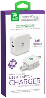 ReTrak - 100W Retractable USB-C Notebook Charger - White