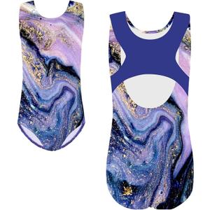 TFJH E Leotard for Girls Gymnastic Apparel Athletic Sportwear Ballet Dancewear 10-11y Purple Agate 12A