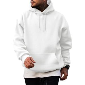 JMIERR Fall 2024 Sweatshirts for Mens Comfy Simple Plain Drawstring Hoodies Collar Fleece Long Sleeve with Pockets Hooded Pullovers Casual Loose Fit Shirts Cotton, US43(L), A White