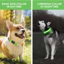 PcEoTllar Light up Dog Collar for Night Walking - LED Dog Collar Light Rechargeable Color Changing, Glow in the Dark Dog Collars Waterproof Glowing Dog Collars for Large Small Medium Dogs