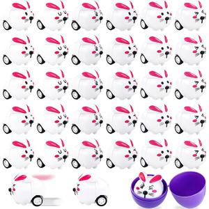 30 Pack Easter Bunny Pull Back Cars,Rabbit Toy Cars,Mini Bunny Toys for Kids,Easter Basket Stuffers,Easter Egg Stuffers,Party Favors,Gifts