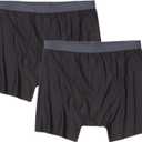 ExOfficio Men's Give-N-Go 2.0 Boxer Brief 2 Pack - Breathable Durable Easy Care Travel Underwear M