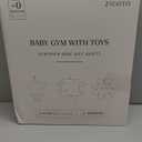 Beautiful Baby Play Gym and Tummy Time Mat - Soft Cotton Mat with 4 Cute Toys & Cards Creates The Perfect Activity Area for Your Girl/Boy - Stylish Infant Floor Playmat for Any Playroom Decor