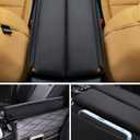 INTGET Car Center Console Armrest Cover for Nissan Rogue Accessories 2021-2026 2022 2023 2024 2025 Leather Arm Rest Box Lid Middle Console Seat Cover Protector (Black Cushion Flat, 2021-2026)
