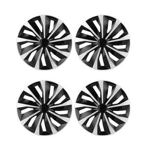ABX Hubcap Wheel Covers Hub Caps 17 Inch Set of 4 Black & Silver Universal Wheel Rim Cover R17 Stylish Car Decor Wheel Covers for Toyota Camry Nissan Mazda
