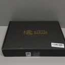 MITSUMOTO SAKARI Japanese Magnetic Knife Block, Japanese Acacia Wood Knives Holder Stand, Enhanced Double-Sided Magnetic Wooden Knife Storage for Kitchen Counter