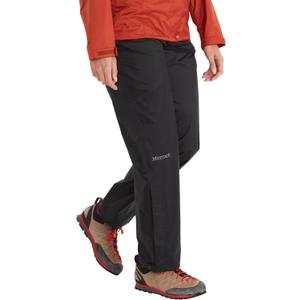 MARMOT Women's PreCip Eco Rain Pant – Lightweight, Waterproof, Packable Hiking Pants Made with Recycled Materials, Short, Black, Small