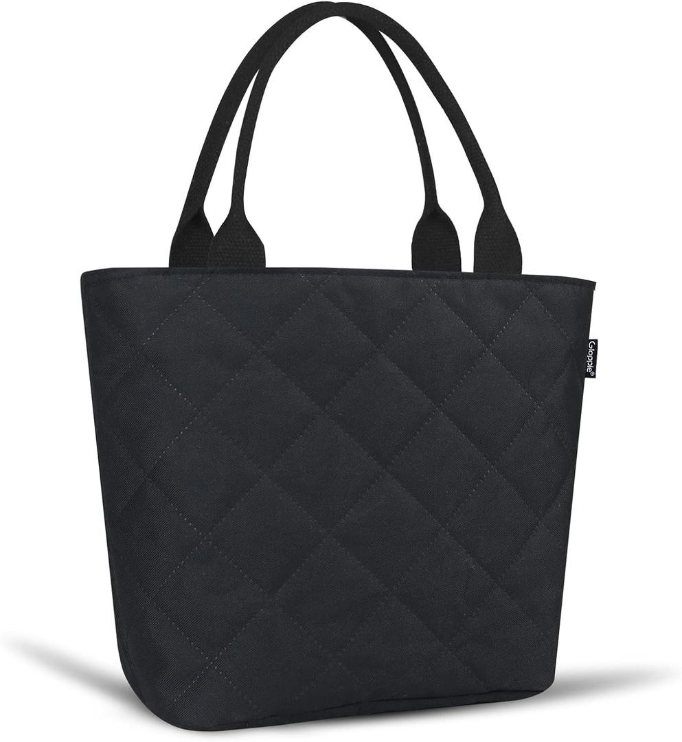 Gloppie Lunch Bag Women Lunch Box for Women Insulated Leakproof Lunch Tote for Work Loncheras Para Mujer Black