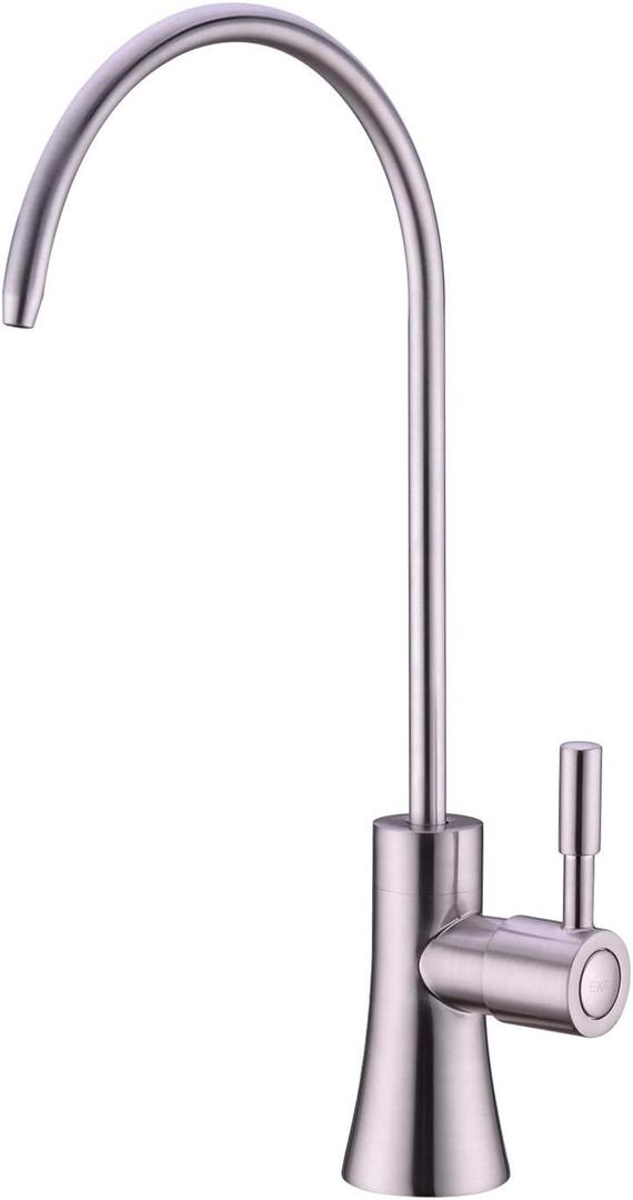 EKRTE Stainless Steel Drinking Water Faucet, Filtered Water Reverse Osmosis RO Faucet for Kitchen Sink, Brushed Nickel Reverse Osmosis Tap for Kitchen Sink