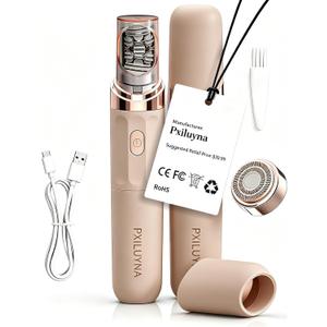 Epilator,Pro 3.0 Women Face Epilator Hair Remover Pluxyepil Lady Depiladora | 2-in-1 Gentle Root Removal for Coarse & Fine Hair Smooth Rechargeable Electric Shaver for Face Bikini (Rose Gold)