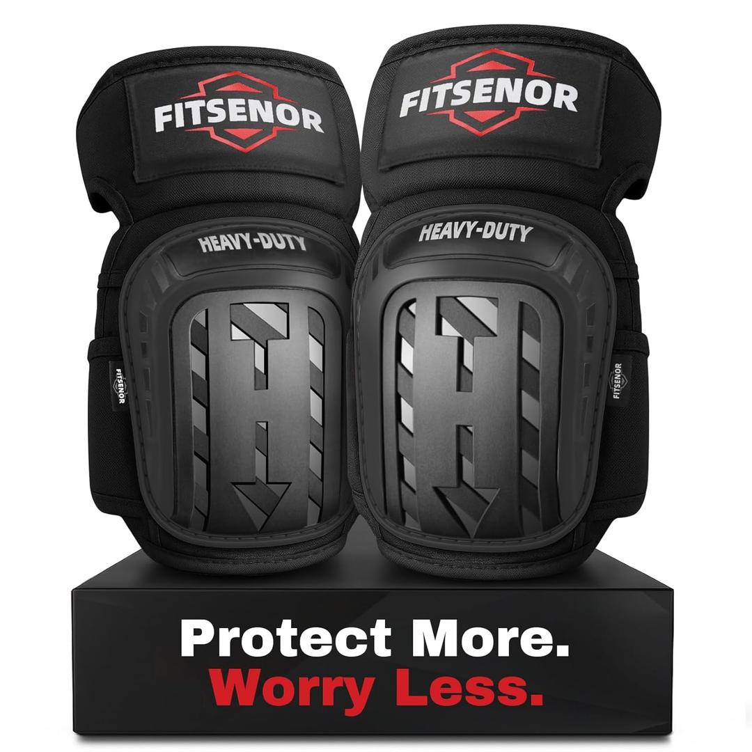Gel Knee Pads Construction, Safety Heavy Knee Pads for Work, Roofing, Gardening, Cleaning, Laminate Flooring Tools, Construction Accessories Men, Black