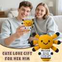 Funny Couples Gifts for Him, Cute Love Gift for Boyfriend Husband Men Valentines Day Anniversary Birthday Christmas Long Distance Relationship LDR, Handmade Crochet Spider