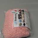 Soft Chenille Toilet Lid Cover 19.5L" x 18.5W" Machine Washable Toilet Seat Cover Adjustable Rubber Backing Fits Most Round Elongated and Oblong Lids (Pink)