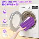 6 Pack Reusable Mop Pads Compatible with Swiffer PowerMop, Wood Floor Pads Microfiber Mop Replacement Refills Machine Washable for All Floor Surfaces
