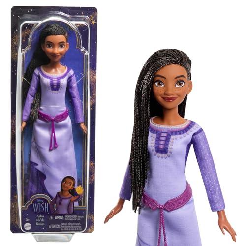 Mattel Disney Wish Toys, Asha of Rosas Posable Fashion Doll with Natural Hair, Removable Clothes, Shoes & Accessories