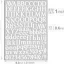 1320 Pcs 2 PACK 1 inch White Vinyl Letter Stickers,10 Sheets Small Self-Adhesive Number and Alphabets Stickers,Mailbox Numbers Stickers for Signs, Scrapbook,Window, Door,Home, Business, Address Number(White)