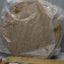 Round End Table, 2-Tier Farmhouse End Table, 18.5'' Handcrafted Weathered Look Wooden Nightstand, Pine Leg, Small Side Tables for Living Room, Small Space, Bedroom, Boho, Easy Assembly, Cream Beige