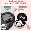 COMECASE Hard Headphone Case for Beats Solo 4, Studio Pro, Solo 3, Solo 2 (CASE ONLY) - Upgraded Crush-Proof EVA Protection for Travel, Fits Foldable Headphones with Mesh Pocket, Rose Gold