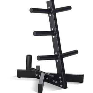CAP Barbell Olympic Plate Tree Storage Rack, Multiple Colors (Black)
