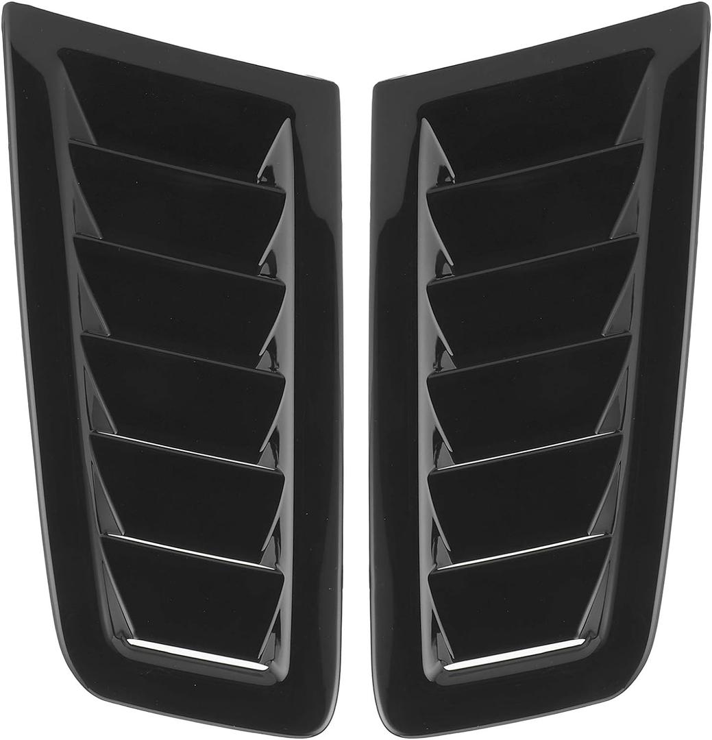 Akozon Car Hood Vent Scoop Kit Air Intake Louvers Hoods Vents Bonnet Cover for Focus RS MK2 (Black)