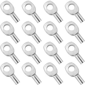 16Pcs Wire Rope Eyelets Replacement End Terminal for 5mm/6mm Cable Ball Stopper, Fitness Equipment Wire Rope Terminal Connector Joint Plug Stoppers for Gym Pulley Cable Weight Lifting Machine