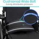 Vive Wheelchair Seatbelt - Safety Belt For The Elderly - Harness For Adults - Adjustable Straps For Chair/Bed Restraint - Patients Care - Falling out Prevention - For The Elderly, Pregnant & Paralyzed