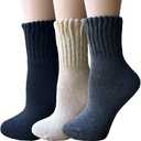 Yoicy Womens Super Thick Wool Socks - Soft Warm Comfort Casual Crew Winter Socks (Pack of 3-5), Multicolor