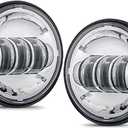 SKTYANTS 4.5 Inch LED Motorcycle fog Lights 30W Fog Lamp LED Motorcycles Passing Auxiliary Lamp Driving Light Compatible with Softail Electra Glide(Chrome)