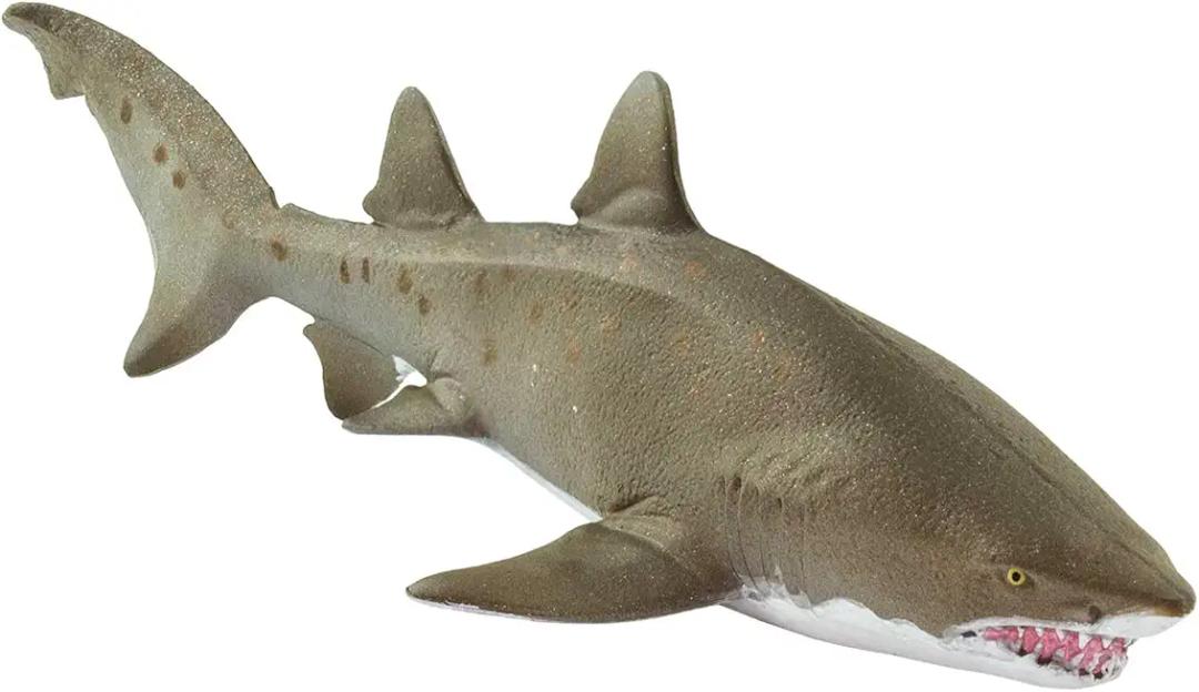 Safari Ltd. Sand Tiger Shark Figurine - Detailed 6.5" Plastic Model Figure - Fun Educational Ocean Play Toy for Boys, Girls & Kids Ages 3+