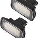 X AUTOHAUX 2pcs LED License Plate Light Car Number Lamp Replacement White Light for Mercedes-Benz C320 2001-2005 C350 2006-2007 C230 2003-2007 C280 2006-2007