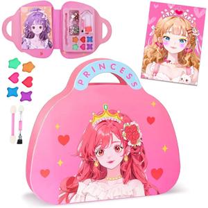 Gift for Daughter Toddler Girls- Princess Dress Up Book with Stickers for Girls Makeup DIY Girls Gifts, Children's Day Gifts Kids Classroom Exchange Gifts