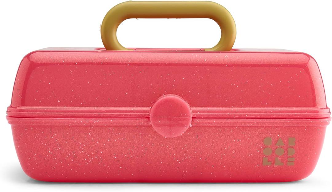 Caboodles Wicked Collection Cosmetic Case, Travel Storage Organizers (Wicked Glinda - Pink Sparkle)
