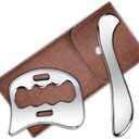 2-in-1 Stainless Steel Gua Sha Muscle Scraper Tool, Myofascial Scraping Tools for Physical Therapy, Lymphatic Drainage Massager, Soft Tissue Massage Tool (S+D)