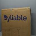 Folding Table 4 Foot Portable Heavy Duty Plastic Fold-in-Half Utility Table Small Indoor Outdoor Adjustable Height Folding with Carrying Handle, Camping and Party,White